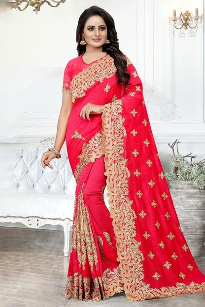 Pink Colour Cherry Silk Designer Saree LC1121499