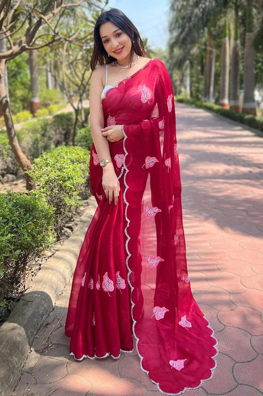 Pink Colour Chiffon Saree SD1110374