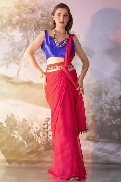Pink Colour Chiffon Saree SD1112752
