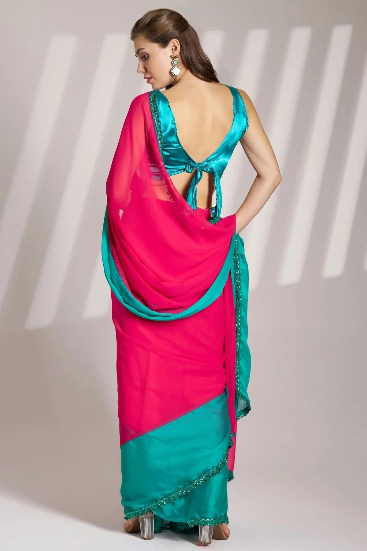 Pink Colour Chiffon Saree SD1112767 A
