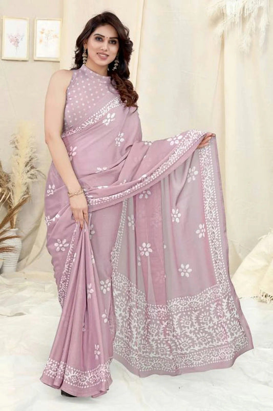 Pink Colour Chinon Chiffon Printed Saree SD1180129