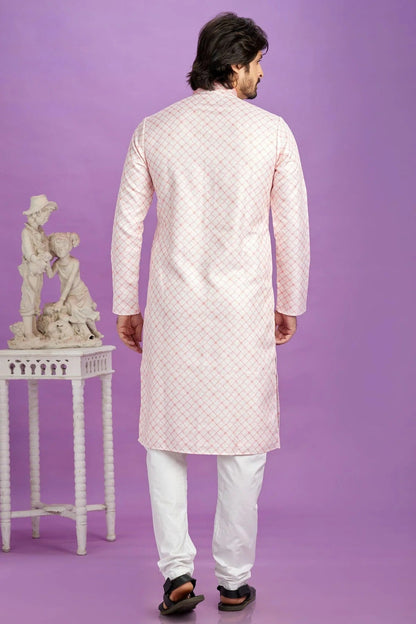 Pink Colour Cotton Pintex Work Kurta Pajama KP1230183 B