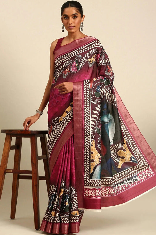 Pink Colour Cotton Printed Saree SD1102392