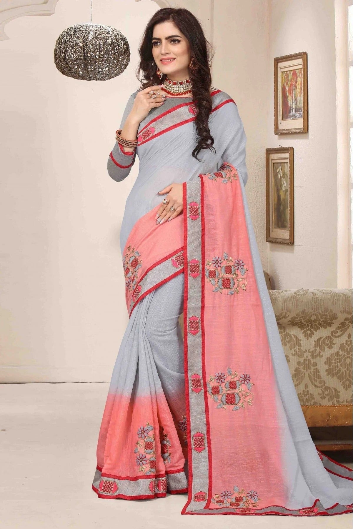 Pink Colour Cotton Silk Designer Saree SD1120472