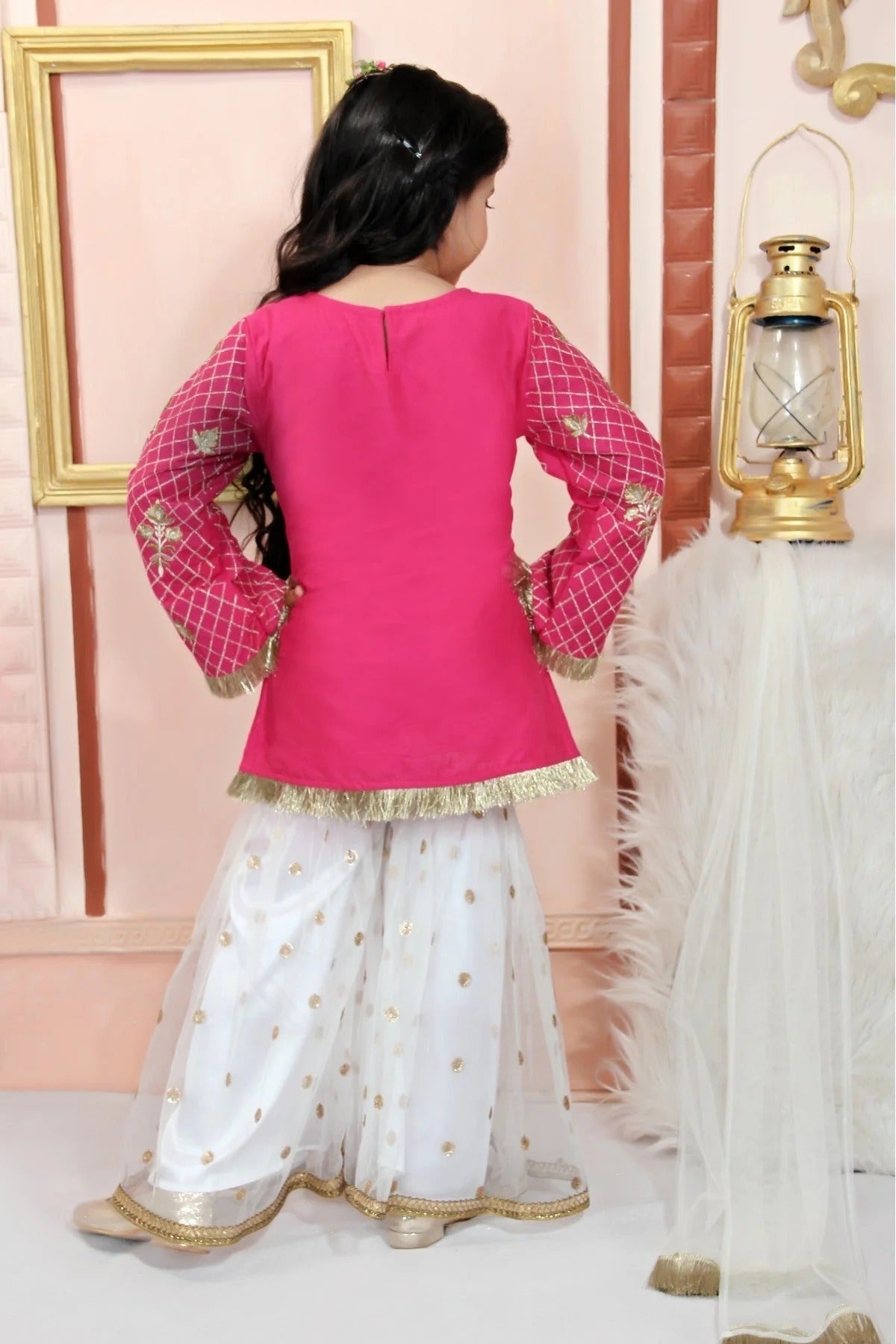 Pink Colour Cotton Silk Embroidery Sharara Suit GW1070028 B