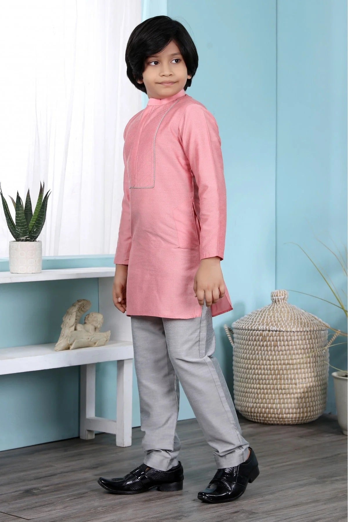 Pink Colour Cotton Silk Kurta Pajama BW1070076 A