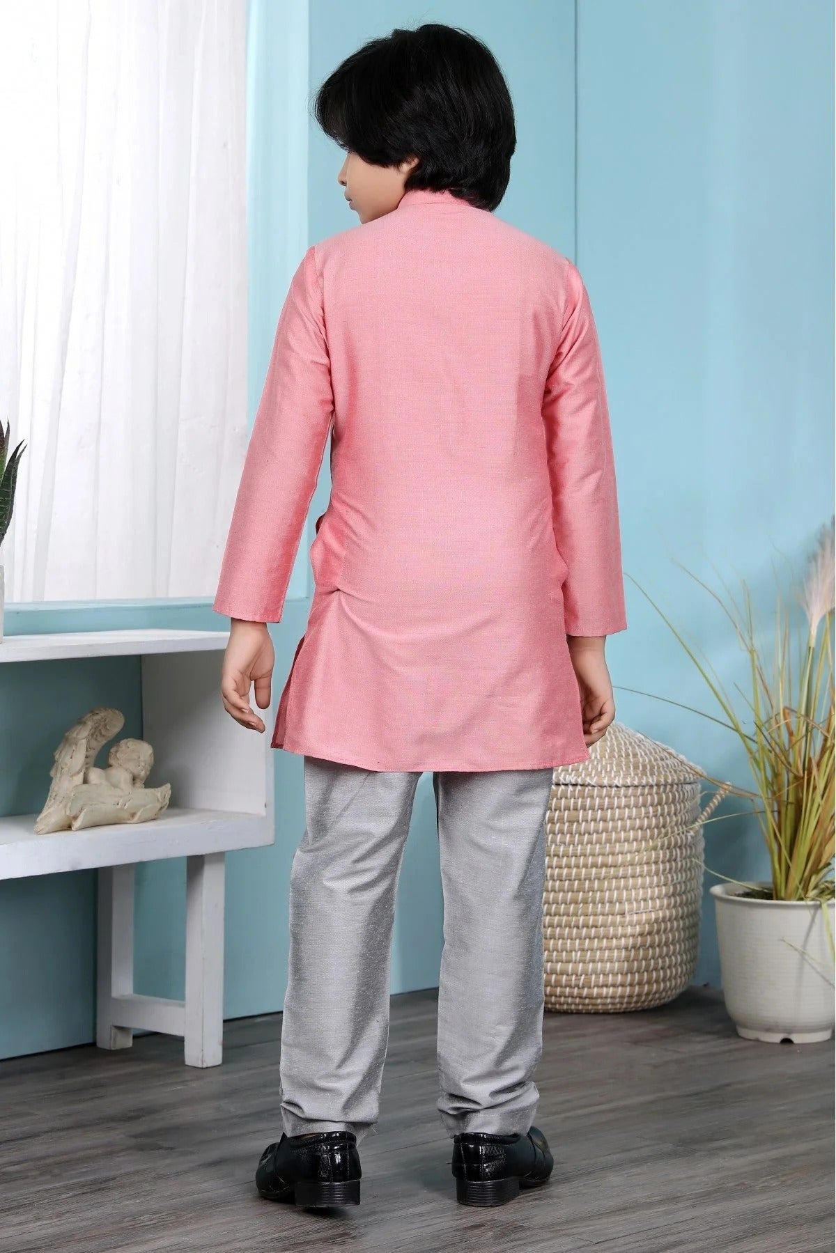 Pink Colour Cotton Silk Kurta Pajama BW1070076 C
