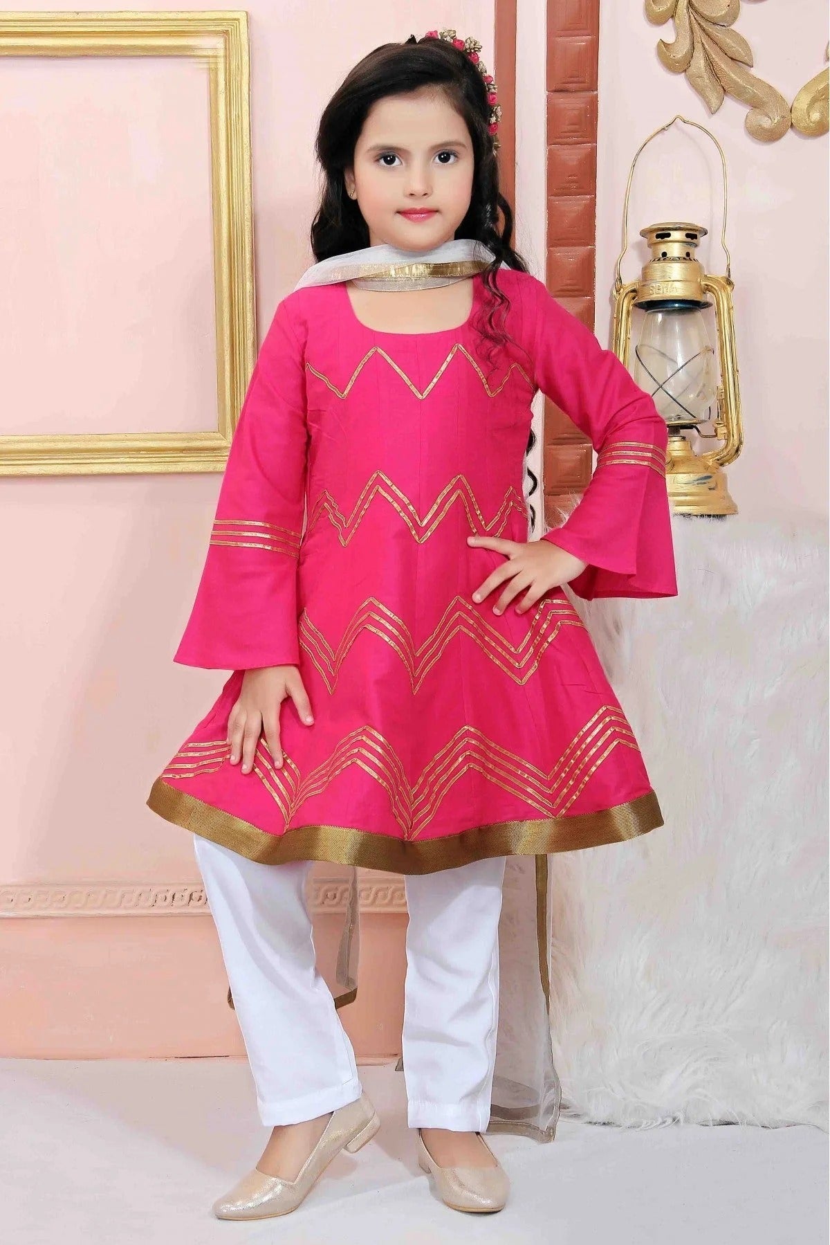 Pink Colour Cotton Silk Party Wear Pant Style Suit GW1070060