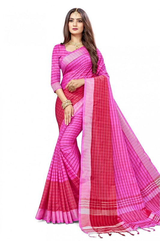 Pink Colour Cotton Silk Woven Saree SD1100840