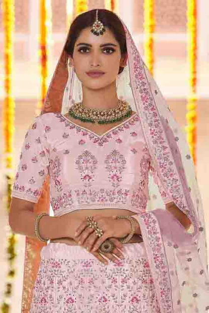 Pink Colour Crepe Sequins Work Lehenga Choli LC1080161 A