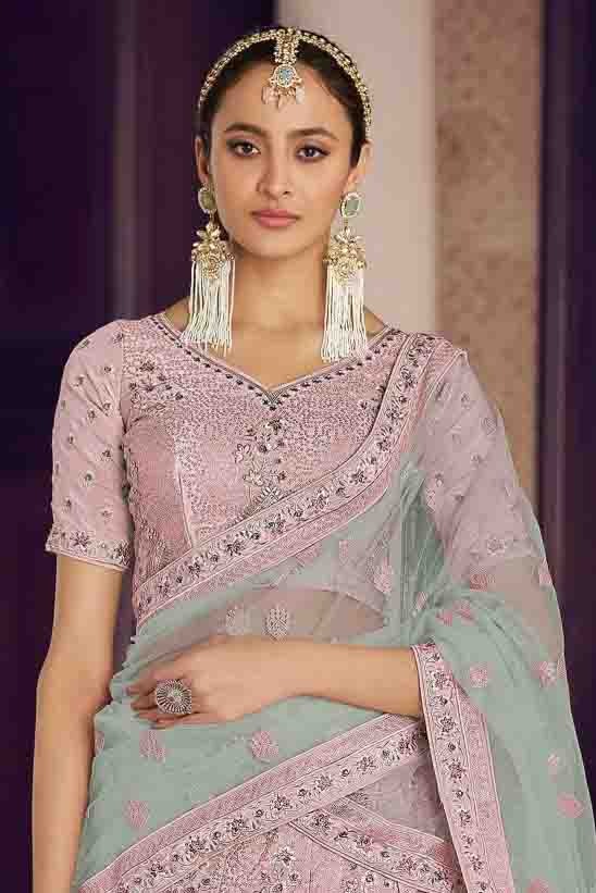 Pink Colour Crepe Thread Work Lehenga Choli LC1080169 A
