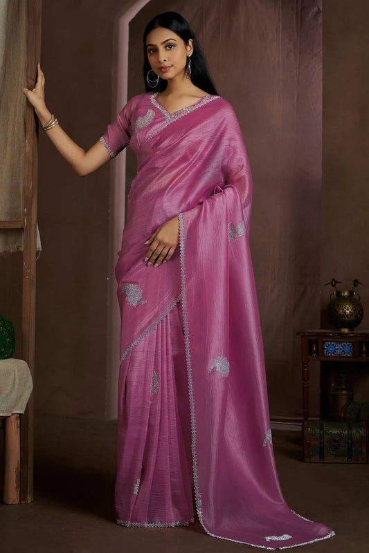 Pink Colour Crush Silk Designer Saree SD1121922