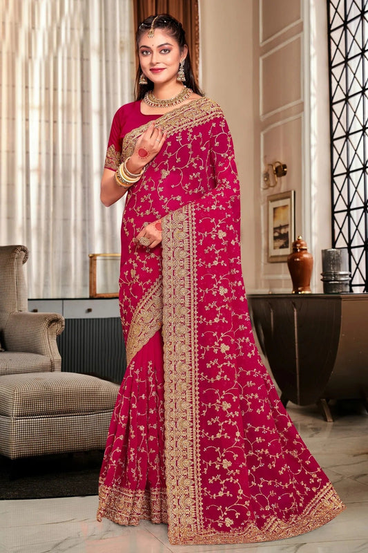 Pink Colour Georgette Designer Saree LC1121725