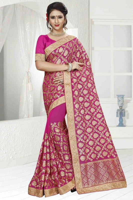 Pink Colour Georgette Designer Saree SD1090005