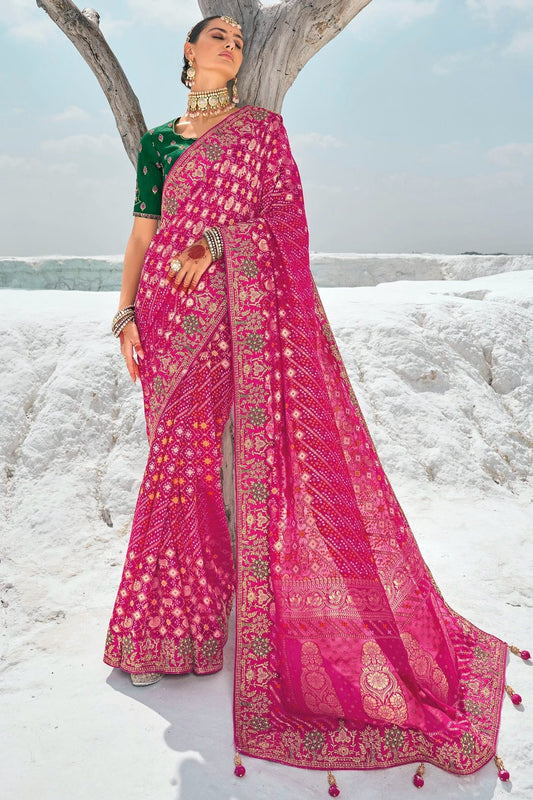 Pink Colour Georgette Designer Saree SD1290163