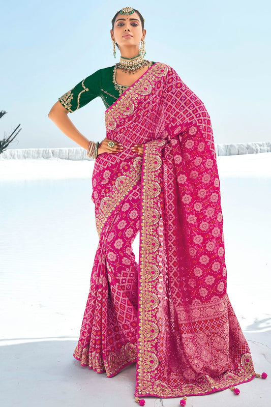 Pink Colour Georgette Designer Saree SD1290165