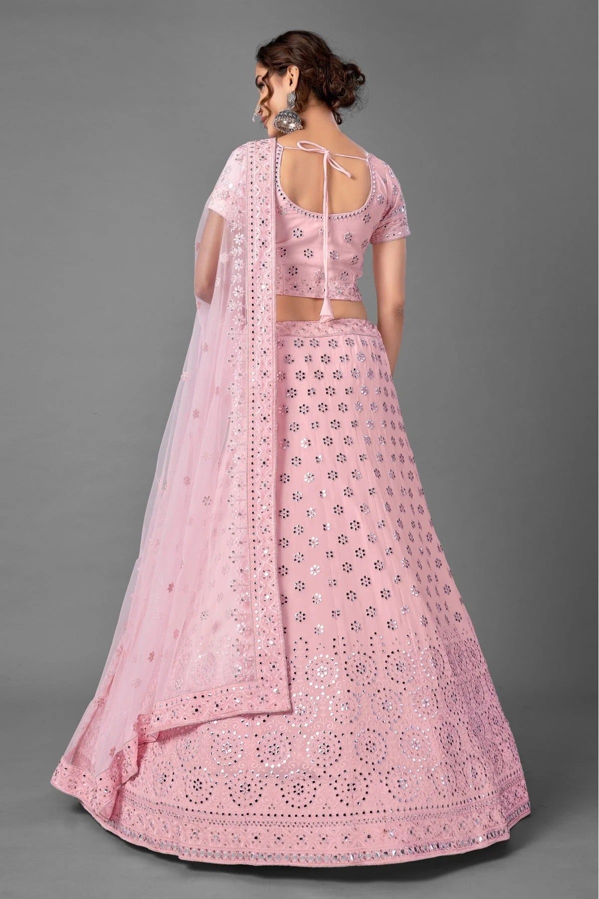 Pink Colour Georgette Embroidery Lehenga Choli LC1080269 A