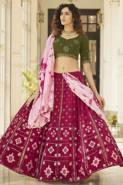 Pink Colour Georgette Embroidery Lehenga Choli LC1150126 A