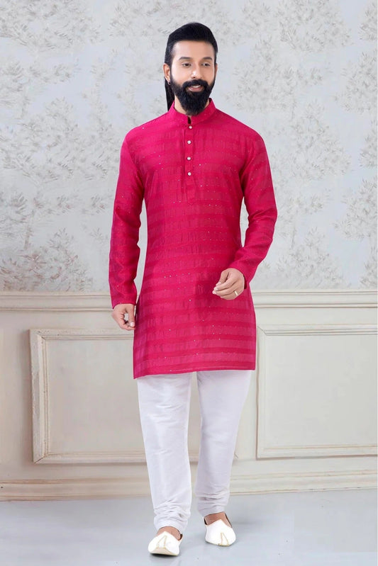 Pink Colour Georgette Festival Wear Kurta Pajama KP1130054