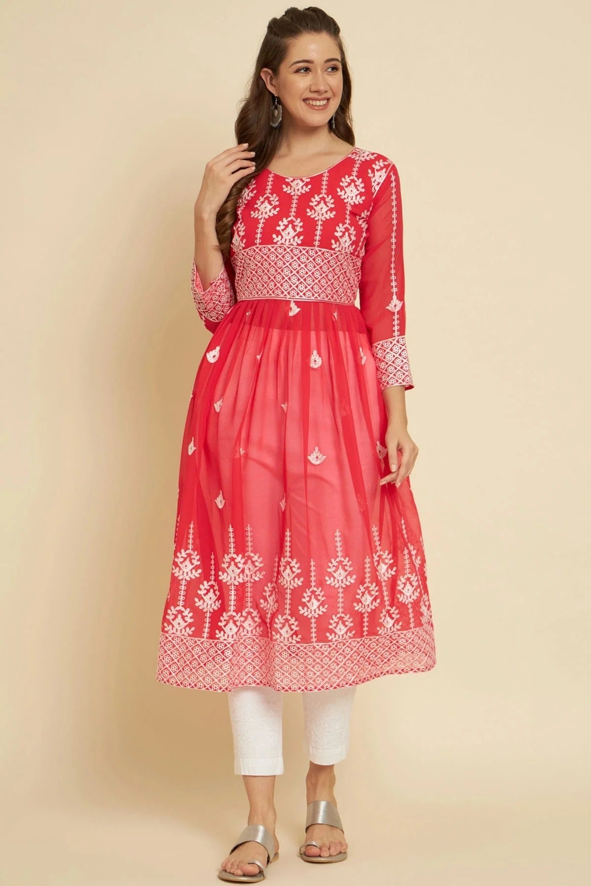 Pink Colour Georgette Kurti KR1111038