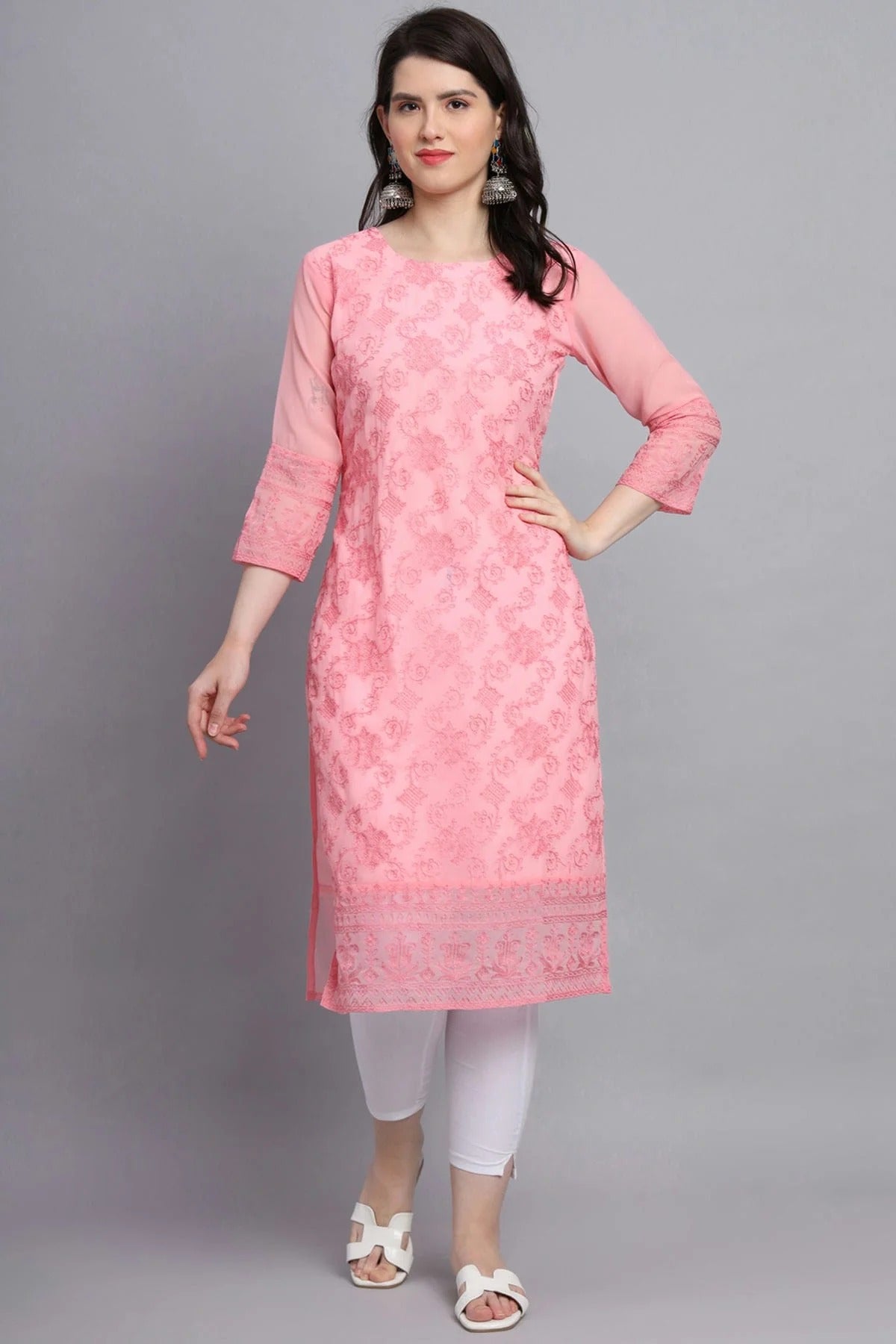 Pink Colour Georgette Kurti KR1111158