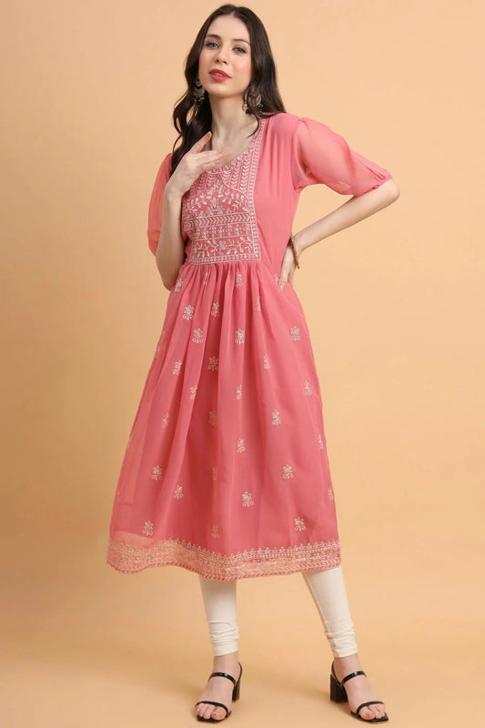 Pink Colour Georgette Kurti KR1111169