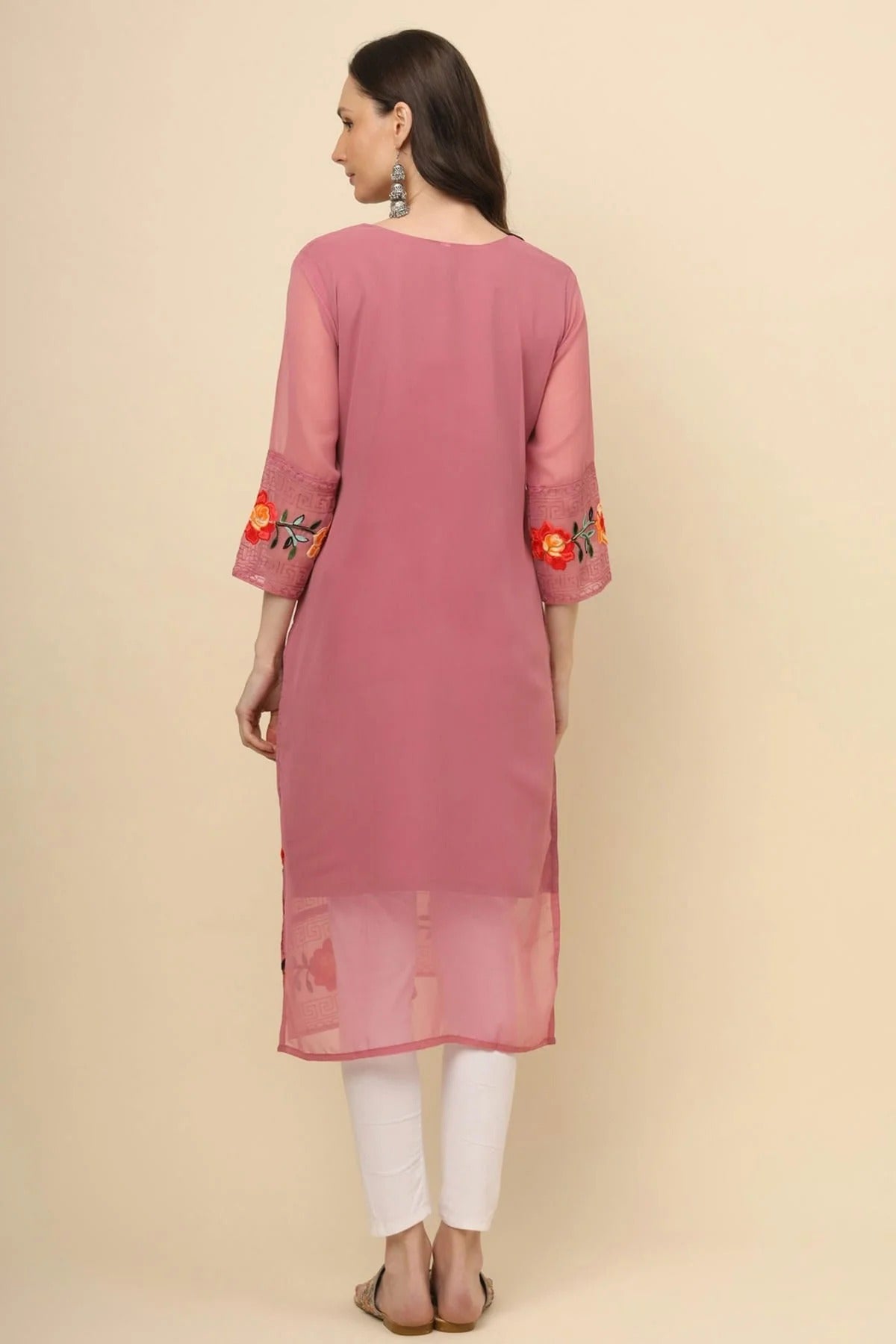 Pink Colour Georgette Kurti KR1111203 A