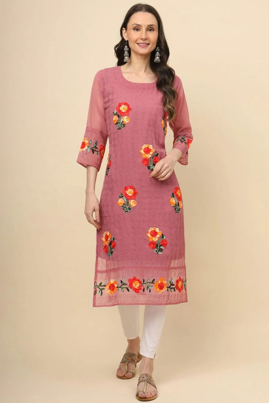 Pink Colour Georgette Kurti KR1111203