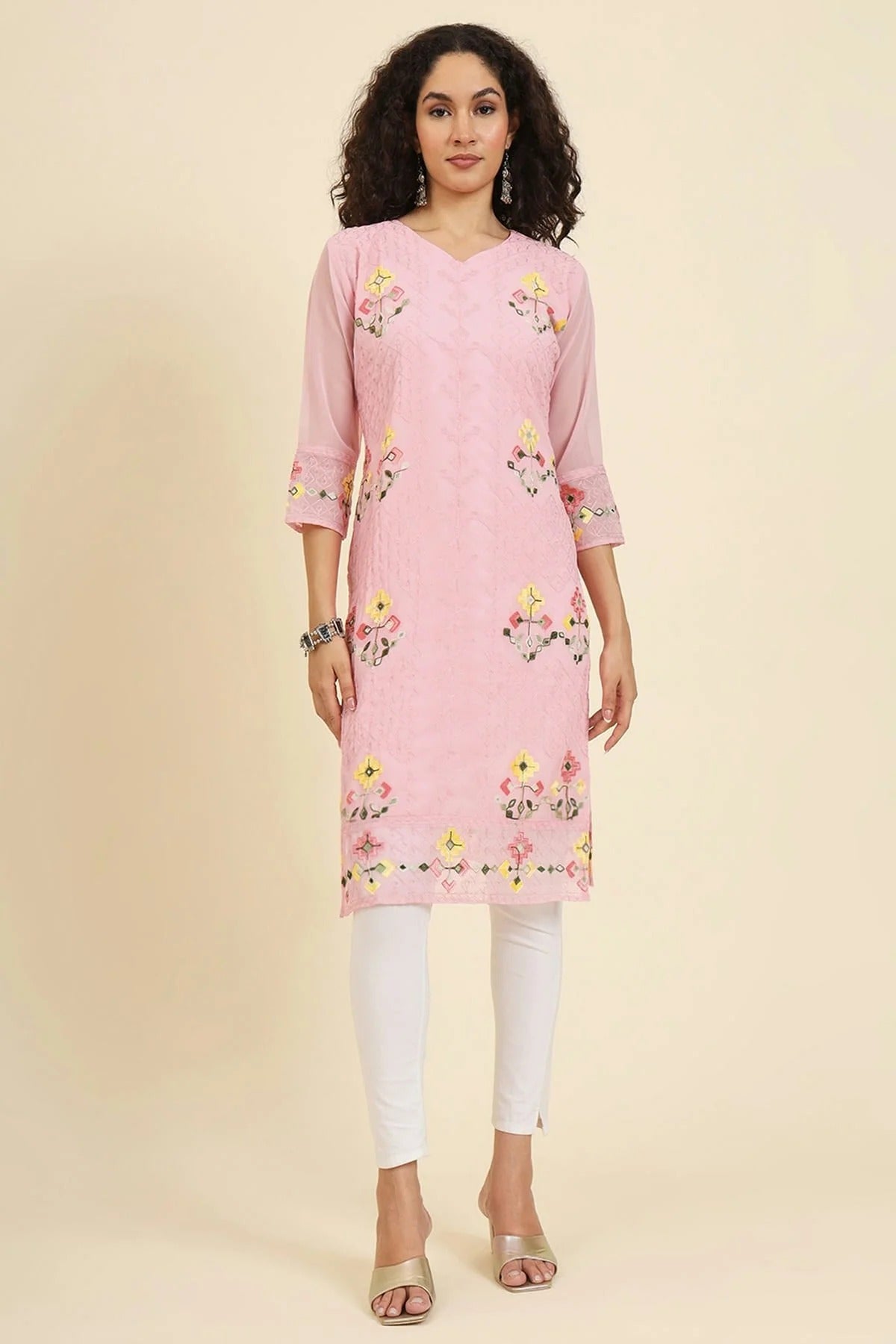 Pink Colour Georgette Kurti KR1111246