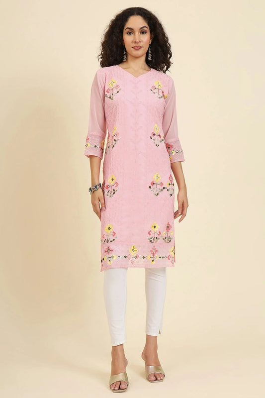 Pink Colour Georgette Kurti KR1111246