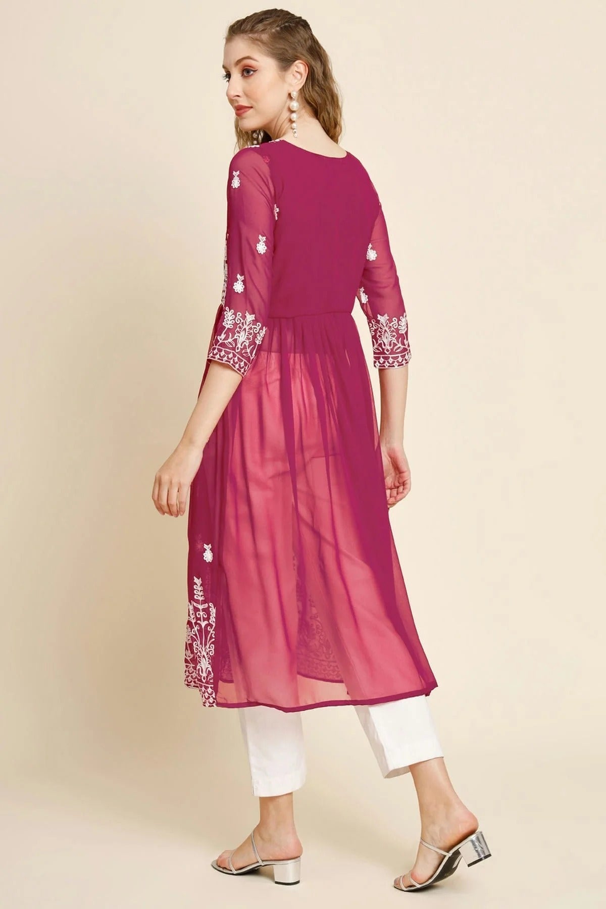 Pink Colour Georgette Kurti KR1111261 A