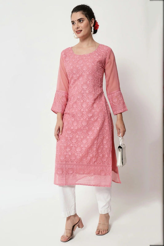 Pink Colour Georgette Kurti KR1111285