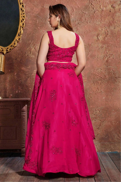 Pink Colour Georgette Lehenga Choli LC1010047 A