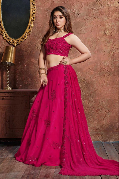 Pink Colour Georgette Lehenga Choli LC1010047 C