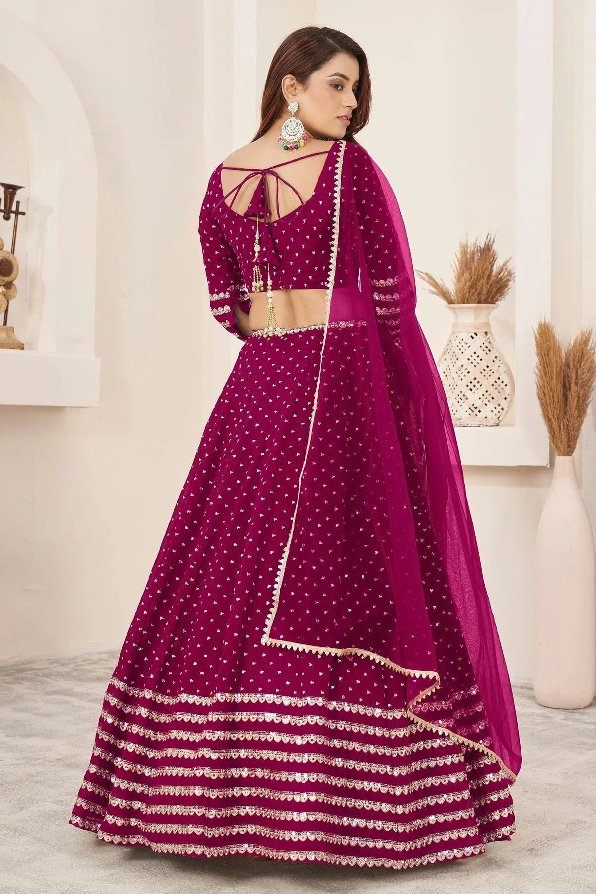 Pink Colour Georgette Lehenga Choli LC1010270 1
