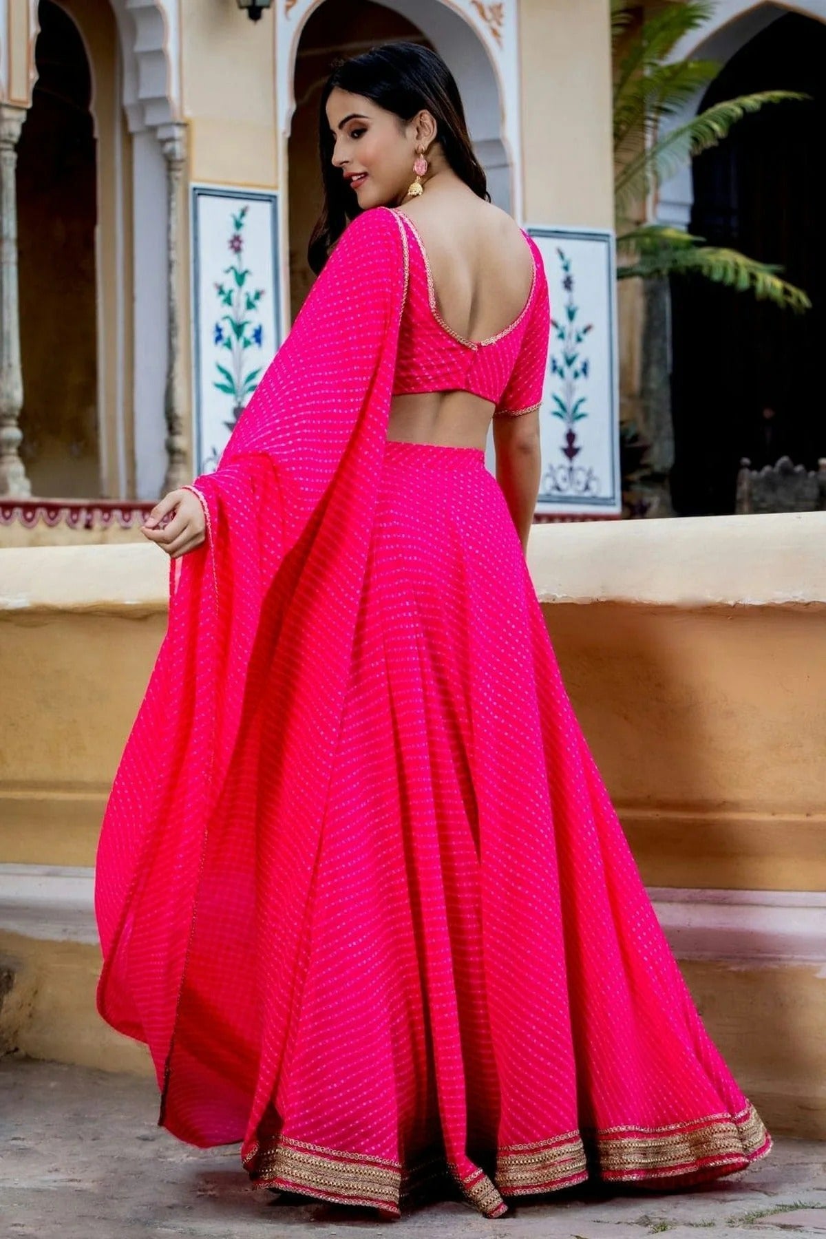 Pink Colour Georgette Lehenga Choli LC1010292 1