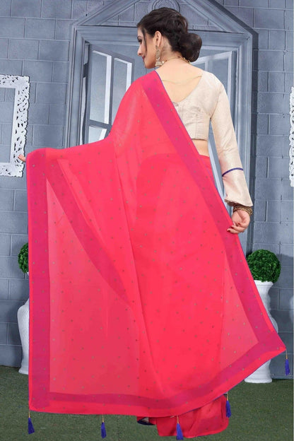 Pink Colour Georgette Party Wear Saree SD1120577 A