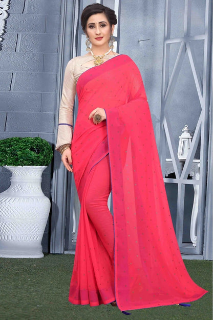 Pink Colour Georgette Party Wear Saree SD1120577