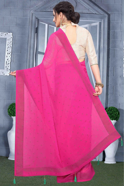 Pink Colour Georgette Party Wear Saree SD1120580 A