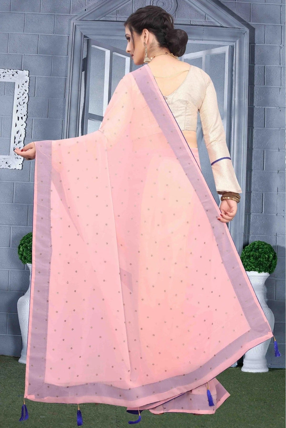Pink Colour Georgette Party Wear Saree SD1120586 A