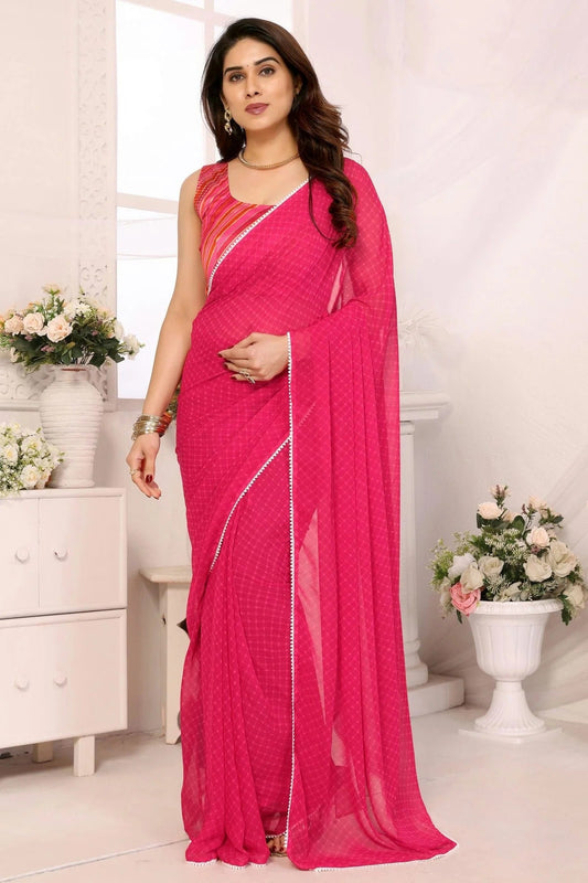 Pink Colour Georgette Ready To Wear Saree SD1180031