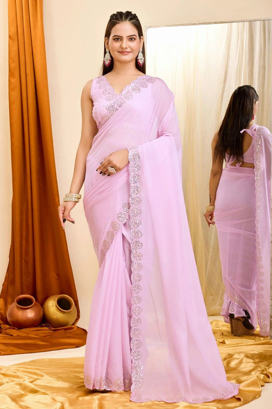 Pink Colour Georgette Saree SD1110208