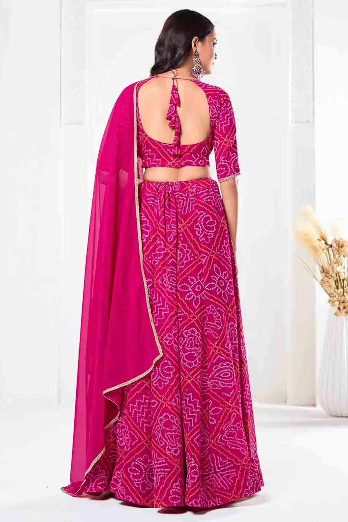 Pink Colour Georgette Semi Stitched Lehenga Choli LC1170090 B