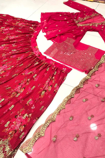Pink Colour Georgette Silk Lehenga Choli LC1020132 A