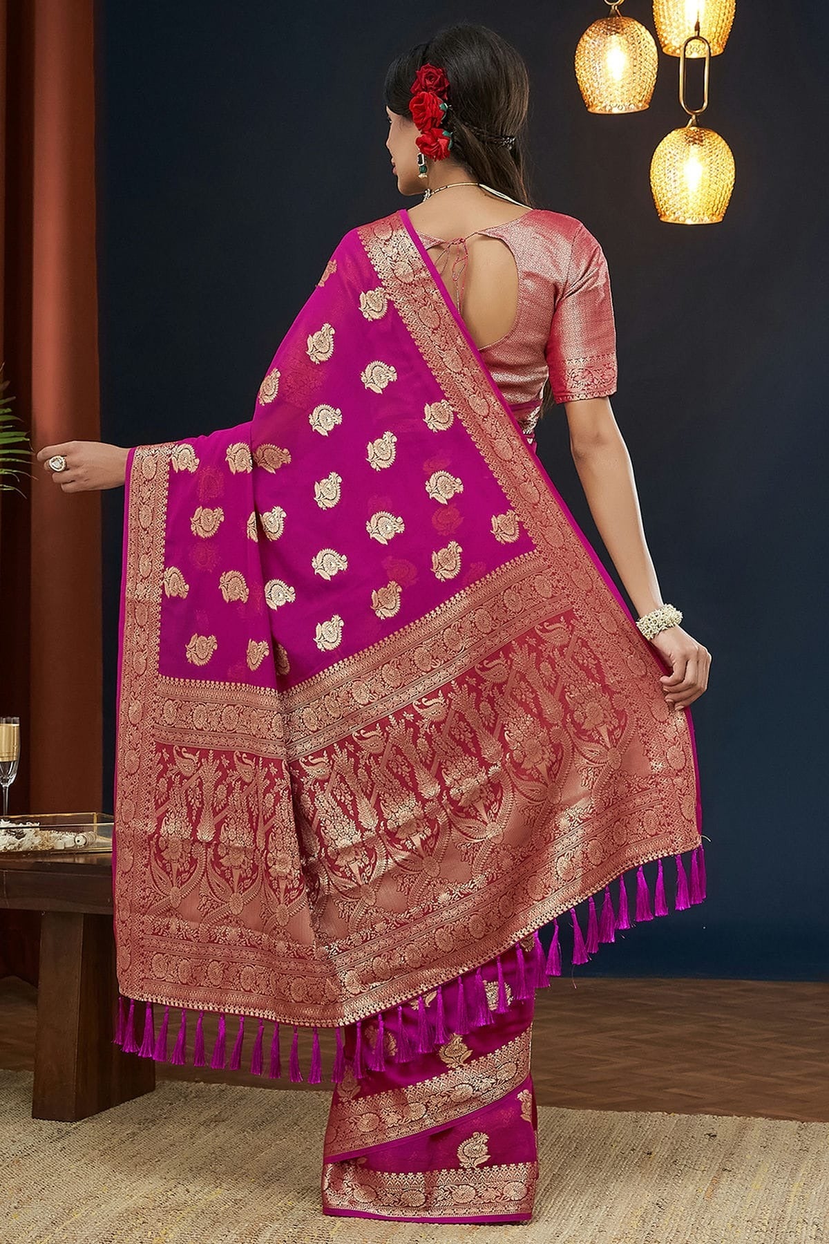 Pink Colour Georgette Traditional Saree SD1112129 A