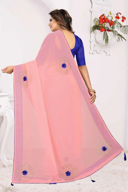 Pink Colour Georgette Traditional Saree SD1120553 A