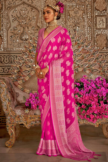 Pink Colour Georgette Traditional Saree SD1290176