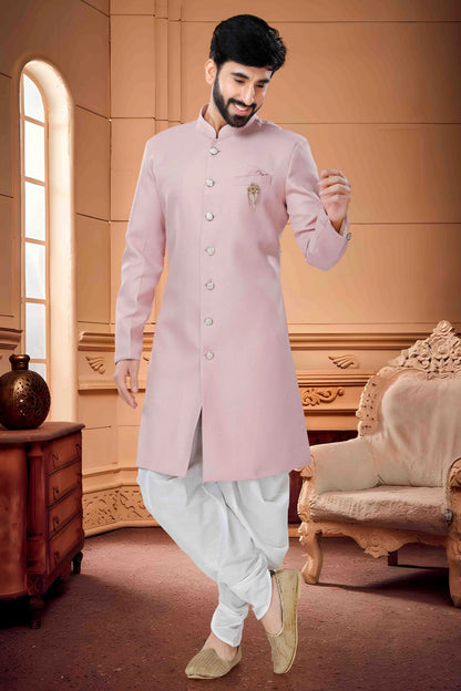 Pink Colour Indo Western In Terry Rayon Fabric SH1130133