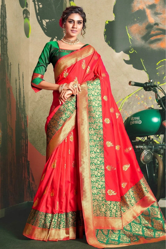 Pink Colour Jacquard Silk Traditional Saree SD1100090