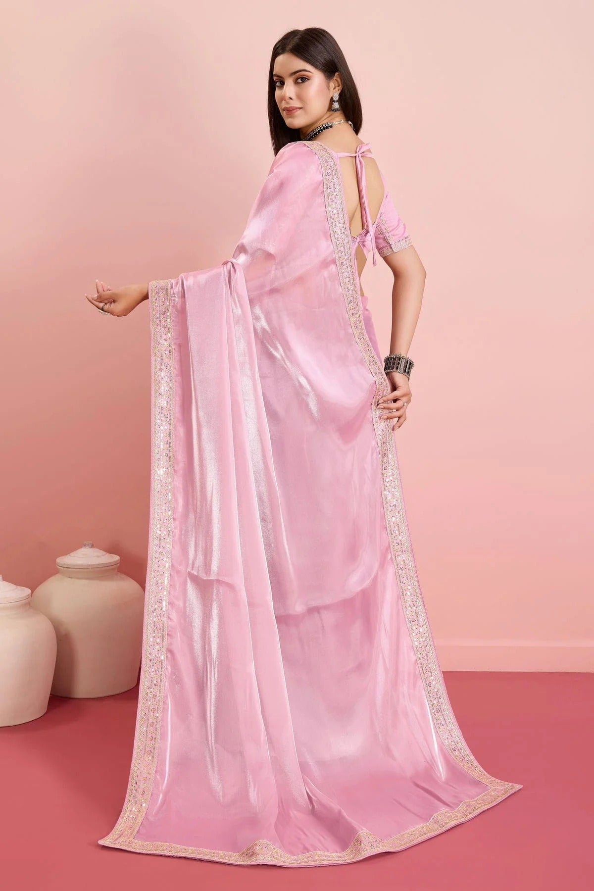 Pink Colour Jimmy Choo Saree SD1110451 A